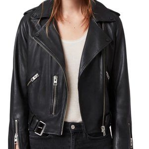 The PERFECT leather moto jacket. All Saints.  Barely worn Sz XS/S - $200